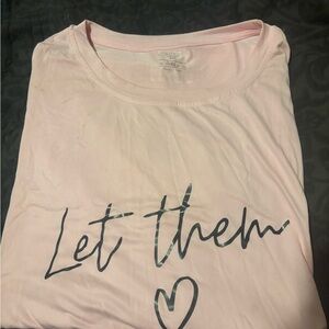 Pink Graphic Tee with Heart Design